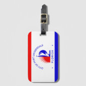 Étiquette À Bagage Drapeau de Fort Lauderdale, Floride (Devant Vertical)