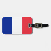 Étiquette À Bagage Drapeau de France Bagage Balise avec sangle en cui (Devant horizontal)