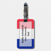 Étiquette À Bagage Drapeau de France Easy ID (Dos Vertical)