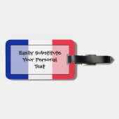 Étiquette À Bagage Drapeau de France Easy ID (Dos horizontal)