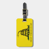 Étiquette À Bagage Drapeau de Gadsden - ne marchez pas sur moi (Devant Vertical)