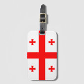 Étiquette À Bagage Drapeau de Géorgie (Devant Vertical)