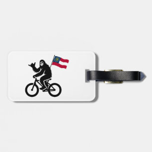 Étiquette À Bagage Drapeau de Géorgie à vélo Bigfoot