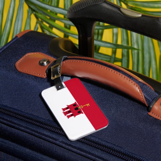 Étiquette À Bagage Drapeau de Gibraltar (Insitu Rectoal 1)