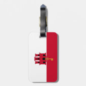 Étiquette À Bagage Drapeau de Gibraltar (Dos Vertical)