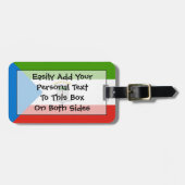 Étiquette À Bagage Drapeau de Guinée équatoriale Easy ID Personal (Devant horizontal)