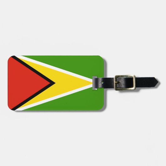 Étiquette À Bagage Drapeau de Guyana (Devant horizontal)