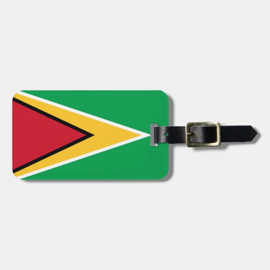 Étiquette À Bagage Drapeau de Guyana (Devant horizontal)