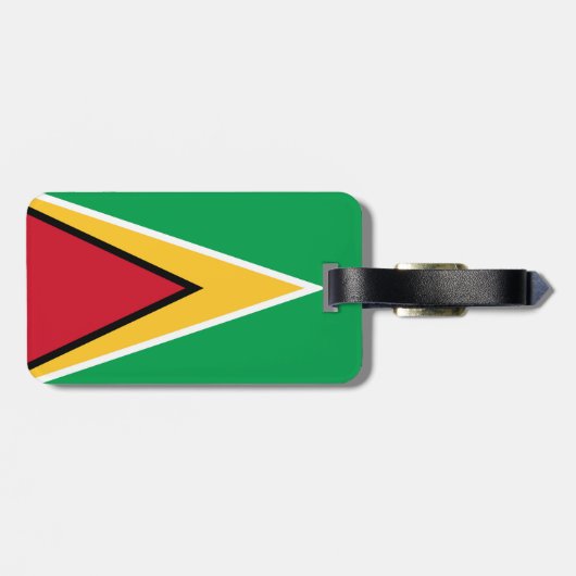 Étiquette À Bagage Drapeau de Guyana (Dos horizontal)