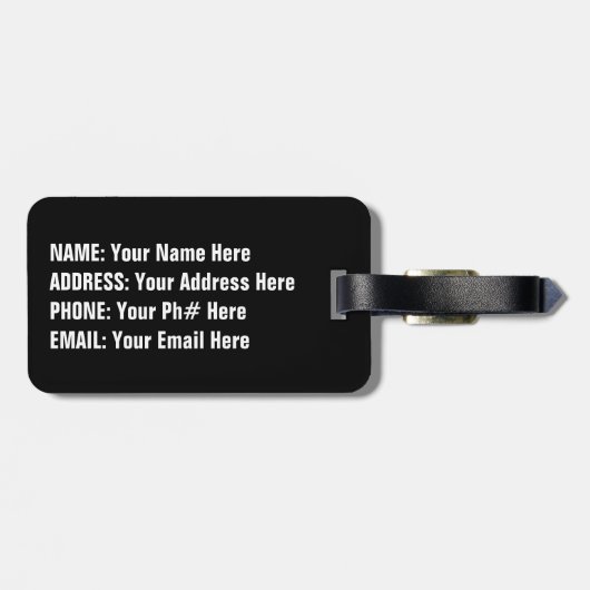 Étiquette À Bagage Drapeau de Hong Kong (Dos horizontal)