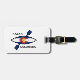 Étiquette À Bagage Drapeau de Kayak Colorado