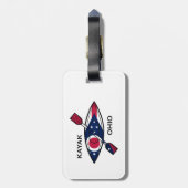 Étiquette À Bagage Drapeau de Kayak Ohio (Dos Vertical)