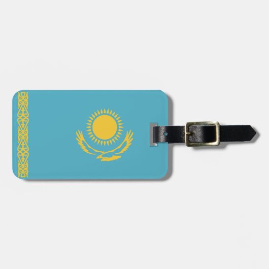 Étiquette À Bagage Drapeau de Kazakhstan (Devant horizontal)