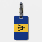 Étiquette À Bagage Drapeau de la Barbade (Dos Vertical)