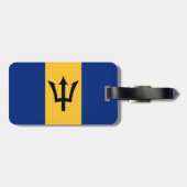 Étiquette À Bagage Drapeau de la Barbade (Dos horizontal)