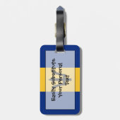 Étiquette À Bagage Drapeau de la Barbade Easy ID Personal (Dos Vertical)