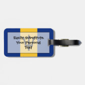 Étiquette À Bagage Drapeau de la Barbade Easy ID Personal (Dos horizontal)