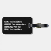 Étiquette À Bagage Drapeau de la Belgique (Dos horizontal)