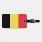 Étiquette À Bagage Drapeau de la Belgique (Dos horizontal)