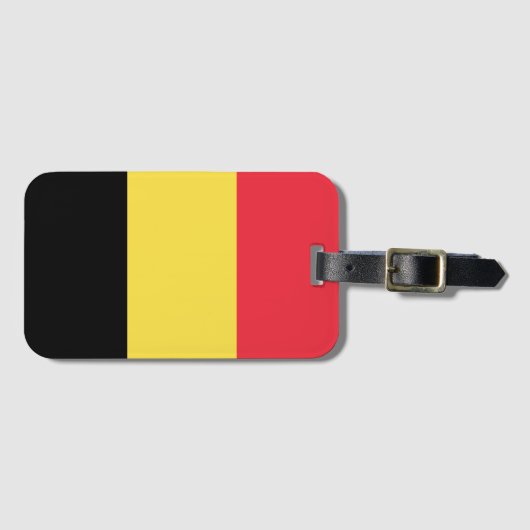 Étiquette À Bagage Drapeau de la Belgique (Devant Horizontal)
