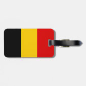 Étiquette À Bagage drapeau de la Belgique (Dos horizontal)
