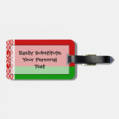 Étiquette À Bagage Drapeau de la Biélorussie Easy ID Personnel (Dos horizontal)