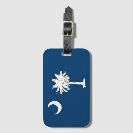 Étiquette À Bagage Drapeau de la Caroline du Sud (Devant Vertical)