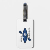 Étiquette À Bagage Drapeau de la Caroline du Sud Kayak (Dos Vertical)