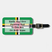 Étiquette À Bagage Drapeau de la Dominique Personal Easy ID (Devant horizontal)