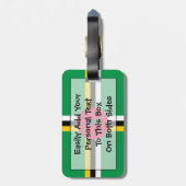 Étiquette À Bagage Drapeau de la Dominique Personal Easy ID (Dos Vertical)