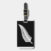 Étiquette À Bagage Drapeau de la Ferne d'argent de Nouvelle-Zélande (Devant Vertical)