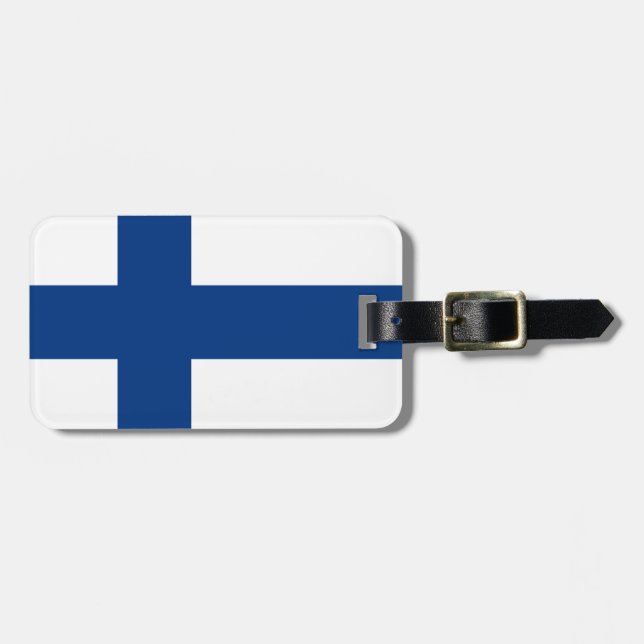 Étiquette À Bagage Drapeau de la Finlande (Devant horizontal)