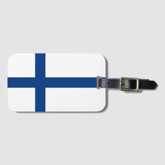 Étiquette À Bagage Drapeau de la Finlande (Devant Horizontal)