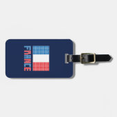 Étiquette À Bagage Drapeau de la France (Devant horizontal)