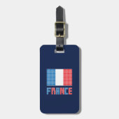 Étiquette À Bagage Drapeau de la France (Devant Vertical)
