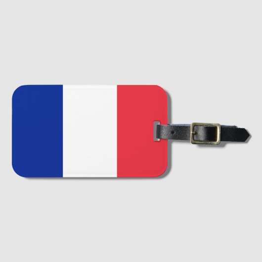 Étiquette À Bagage Drapeau de la France (Devant Horizontal)