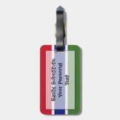 Étiquette À Bagage Drapeau de la Gambie Easy ID personnel (Dos Vertical)