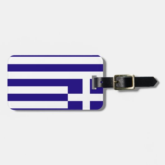 Étiquette À Bagage Drapeau de la Grèce (Devant horizontal)