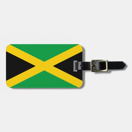 Étiquette À Bagage Drapeau de la Jamaïque (Devant horizontal)