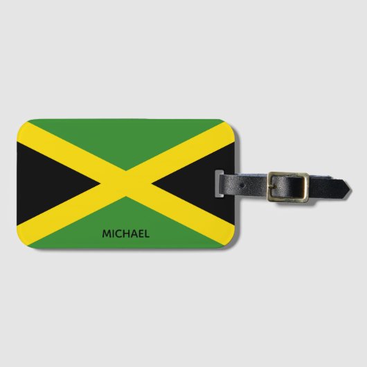 Étiquette À Bagage Drapeau de la Jamaïque (Devant Horizontal)