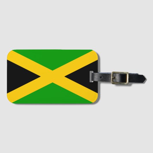 Étiquette À Bagage Drapeau de la Jamaïque (Devant Horizontal)