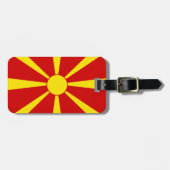 Étiquette À Bagage Drapeau de la Macédoine du Nord (Devant horizontal)