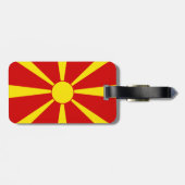 Étiquette À Bagage Drapeau de la Macédoine du Nord (Dos horizontal)