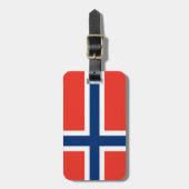 Étiquette À Bagage Drapeau de la Norvège (Devant Vertical)