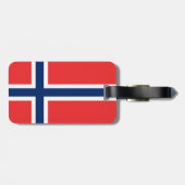 Étiquette À Bagage Drapeau de la Norvège (Dos horizontal)