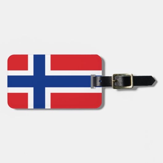 Étiquette À Bagage Drapeau de la Norvège (Devant horizontal)