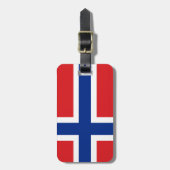Étiquette À Bagage Drapeau de la Norvège (Devant Vertical)