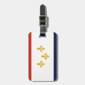 Étiquette À Bagage Drapeau de la Nouvelle-Orléans, Louisiane (Devant Vertical)