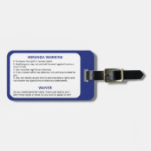 Étiquette À Bagage Drapeau de la police de Miranda (Devant horizontal)