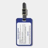 Étiquette À Bagage Drapeau de la police de Miranda (Devant Vertical)